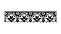 Elegant Black Lace Decorative Border Pattern, vector design Generative AI Royalty Free Stock Photo