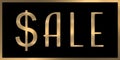 Elegant black metallic sale sign