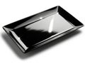 Elegant black serving tray isolated on white background Royalty Free Stock Photo