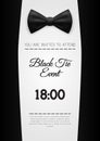 A4 Elegant Black Tie Event Invitation Template Royalty Free Stock Photo