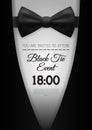 A4 Elegant Black Tie Event Invitation Template Royalty Free Stock Photo