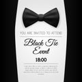 Elegant Black Tie Event Invitation Template Royalty Free Stock Photo