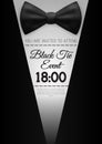 A4 Elegant Black Tie Event Invitation Template Royalty Free Stock Photo