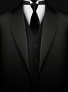 Elegant black tuxedo with tie. VIP concept Royalty Free Stock Photo