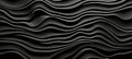 Elegant black wavy background pattern with flowing lines for a visually stunning composition