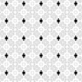 Elegant black and white geometric intricate seamless pattern of triangles, hexagons and rhombuses