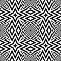 Elegant black and white geometric vector seamless pattern. Striped ornamental tribal background. Modern repeat zigzag