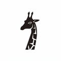 Elegant Black And White Giraffe Head Logo Design
