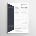 Elegant black and white invoice template