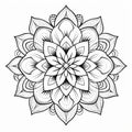 Elegant Black And White Mandala Tattoo Design