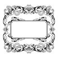 Elegant black and white ornate frame design Royalty Free Stock Photo