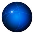 Elegant blank blue glossy web button Royalty Free Stock Photo