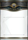 An elegant blank form for creating certificates. With black inserts on a white background.