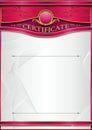 An elegant blank form for creating certificates. With lilac inserts on a white background.