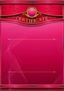 An elegant blank form for creating certificates. In red colors.