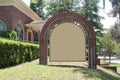 Elegant Blank Sign In Front of Business