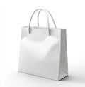 Elegant blank white paper bag isolated, presenting a versatile packaging solution Royalty Free Stock Photo