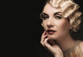 Elegant blond retro woman Royalty Free Stock Photo