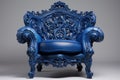 Elegant Blue armchair. Generate Ai Royalty Free Stock Photo