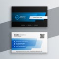 Elegant blue business card template design Royalty Free Stock Photo