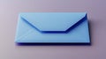 Elegant Blue Envelope on Pastel Background Royalty Free Stock Photo