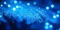 Elegant Blue Fiber Optics Data Flow with Seamless Connection for Digital Communication Design Royalty Free Stock Photo