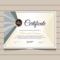 Elegant blue and gold diploma certificate template. Royalty Free Stock Photo