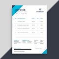 Elegant blue invoice template design Royalty Free Stock Photo