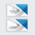 Elegant blue marble texture business card design Royalty Free Stock Photo