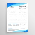 Elegant blue minimal style invoice template