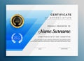 Elegant blue multipurpose professional certificate template design