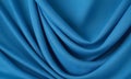 Elegant Blue Silk Fabric Waves AI Generated Royalty Free Stock Photo