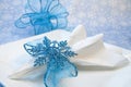 Elegant Blue Snowflake Holders