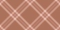 Elegant blush pink and brown diagonal plaid pattern. Perfect for textile design, apparel, or website backgrounds