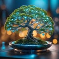 Bonsai Tree isolated blur background