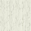 Elegant Botanical: Minimalist Gray Leaf Pattern on Soft Beige. Royalty Free Stock Photo