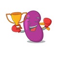 An elegant boxing winner of kidney caricature design concept