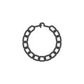 Elegant bracelet outline icon