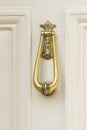Elegant brass door knocker Royalty Free Stock Photo