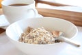 Elegant breakfast tray cereal