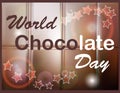 Elegant brown color background with beautiful text design of happy chocolate day