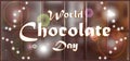 Elegant brown color background with beautiful text design of happy chocolate day
