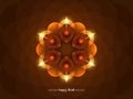 Elegant brown color happy Diwali background design