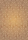 Elegant brown flowers pattern textured wallpaper background