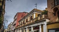 Elegant buildings in world famous Sorrento main street Royalty Free Stock Photo