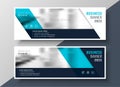 Elegant business banner design with image space