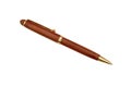 Elegant business brown wood ballpoint pen Royalty Free Stock Photo