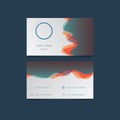 Elegant business card template with colorful Royalty Free Stock Photo