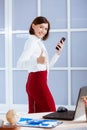 Elegant business woman talking on the phone Royalty Free Stock Photo