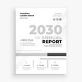 elegant business yearly report flyer for presenting company data